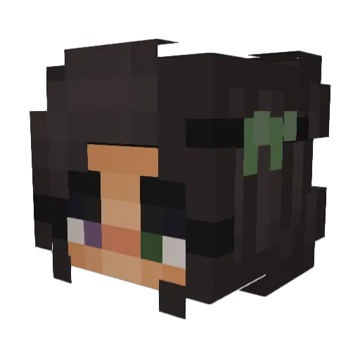 JackiieWacky Minecraft avatar head, 3D render