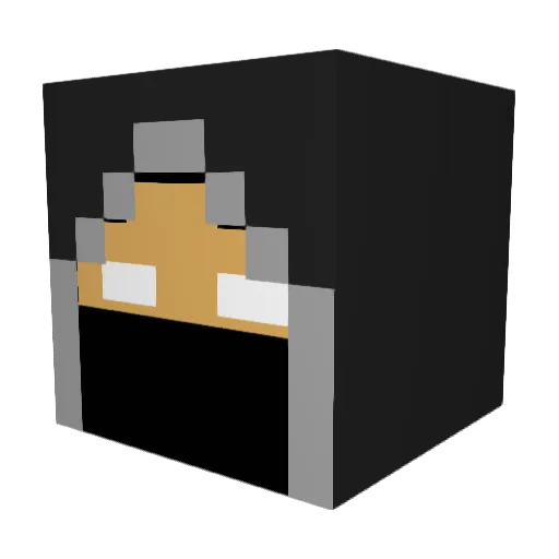 Jackillex Minecraft avatar head, 3D render