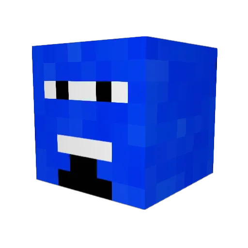 Jackilljoy Minecraft avatar head, 3D render
