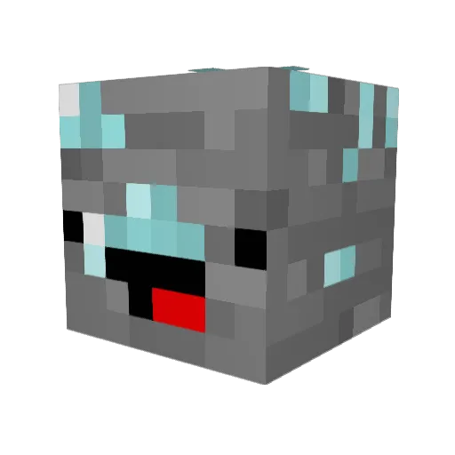 Jackinater Minecraft avatar head, 3D render