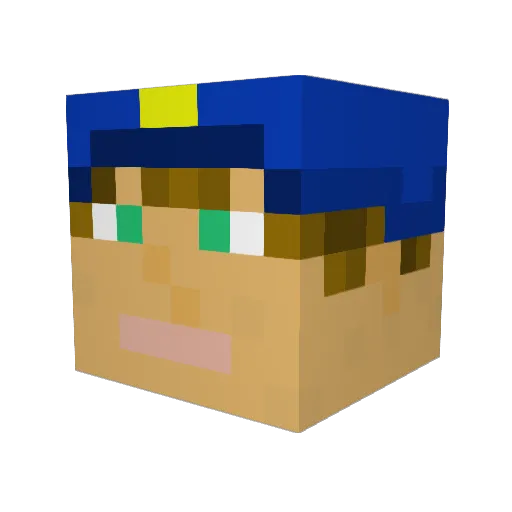 Jackinator2006 Minecraft avatar head, 3D render