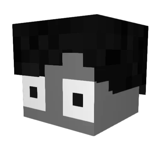 JackingZz Minecraft avatar head, 3D render