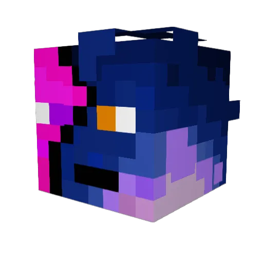 JackisPlus Minecraft avatar head, 3D render