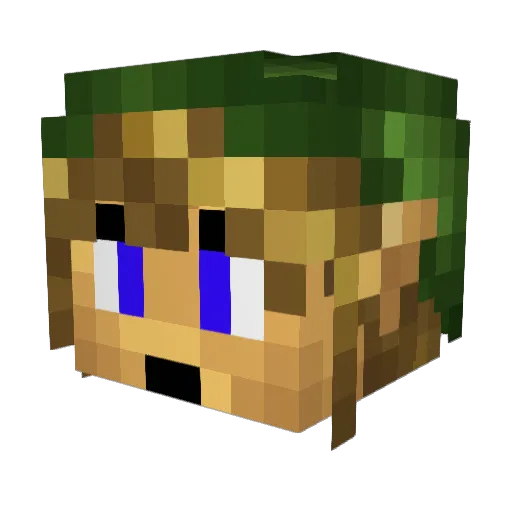 Jackith7 Minecraft avatar head, 3D render