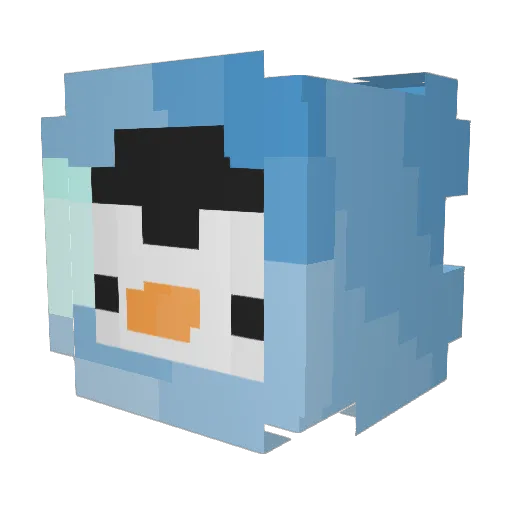 Jackiz Minecraft avatar head, 3D render