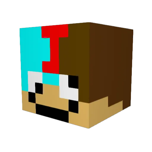 JackjtfMC Minecraft avatar head, 3D render
