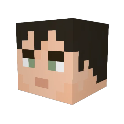Jackk30 Minecraft avatar head, 3D render