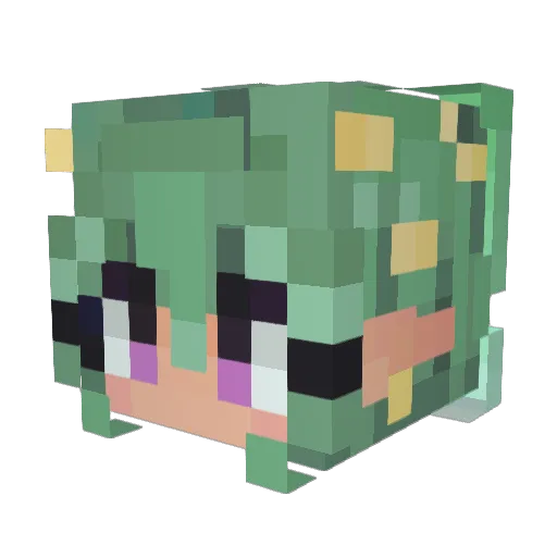 Jacklbunn Minecraft avatar head, 3D render