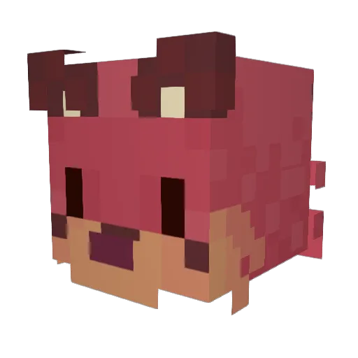 Jacklled Minecraft avatar head, 3D render