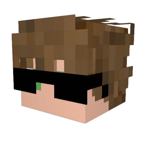 JackloveOvO Minecraft avatar head, 3D render