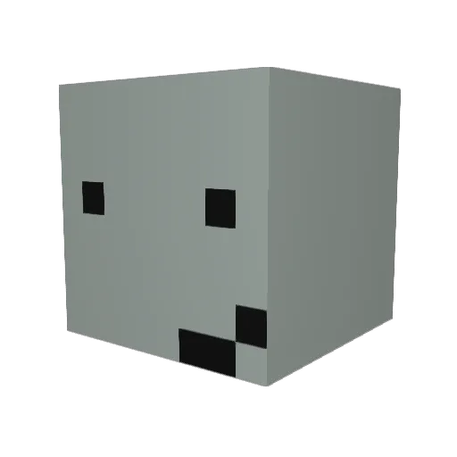 Jackmou Minecraft avatar head, 3D render