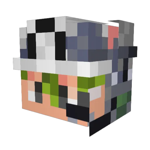 Jacknumber9 Minecraft avatar head, 3D render