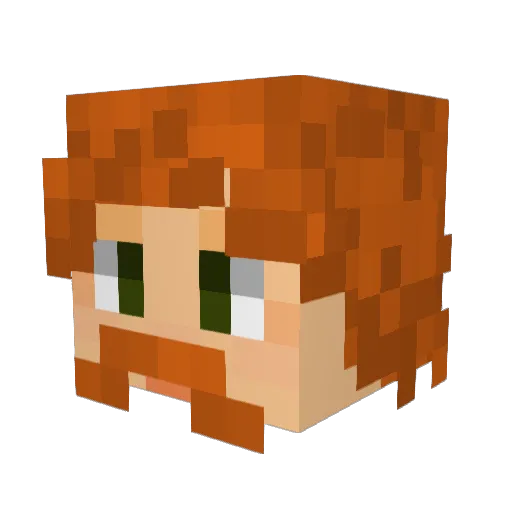 JackoRS Minecraft avatar head, 3D render