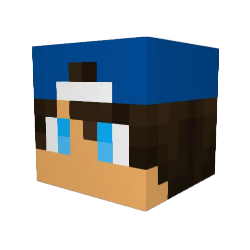 JackoTV Minecraft avatar head, 3D render