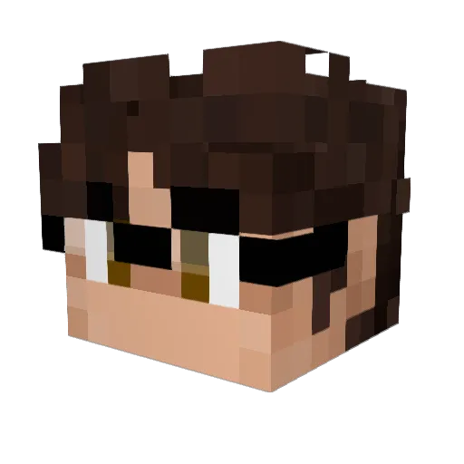 Jackolanter Minecraft avatar head, 3D render