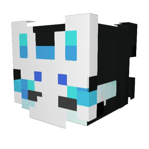 Jackolero Minecraft avatar head, 3D render