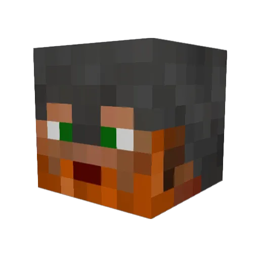 Jackon13 Minecraft avatar head, 3D render
