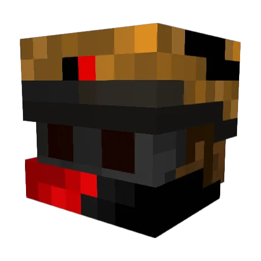 Jackopumpking Minecraft avatar head, 3D render