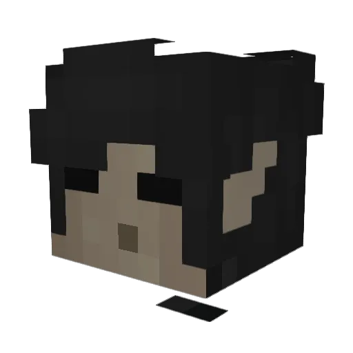 Jackoxy Minecraft avatar head, 3D render