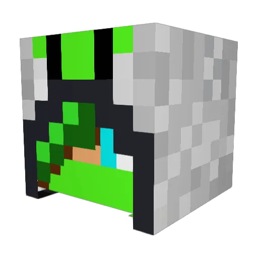 Jackplays25 Minecraft avatar head, 3D render