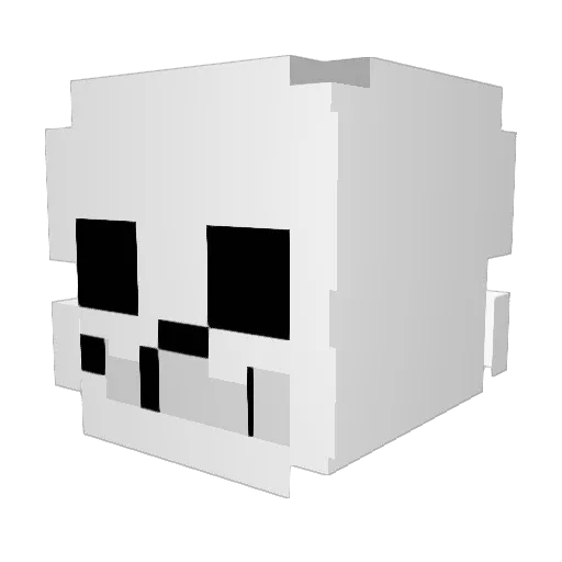 JackpotKiki Minecraft avatar head, 3D render