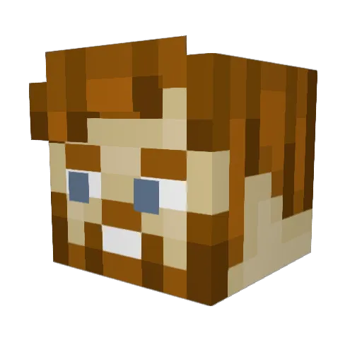 Jackruyyy Minecraft avatar head, 3D render