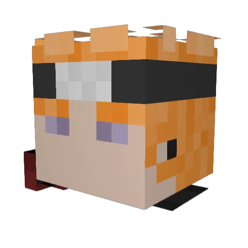 Jacks_Insane_YT Minecraft avatar head, 3D render