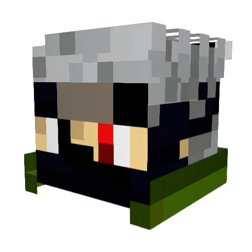 Jacks_Jacks Minecraft avatar head, 3D render