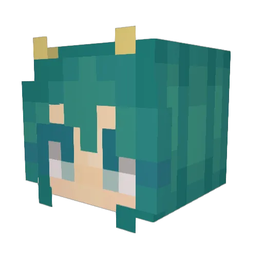 Jackslayer Minecraft avatar head, 3D render