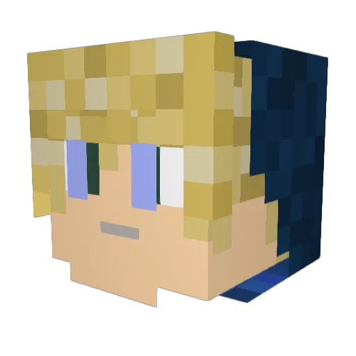 Jackson1424 Minecraft avatar head, 3D render