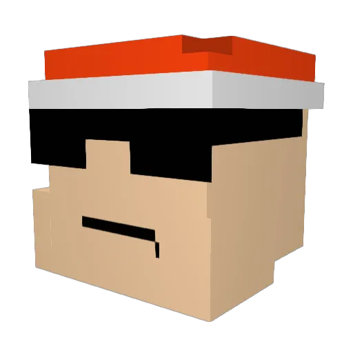 Jackson2Face Minecraft avatar head, 3D render