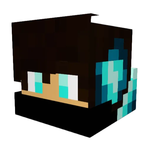 JacksonB06 Minecraft avatar head, 3D render