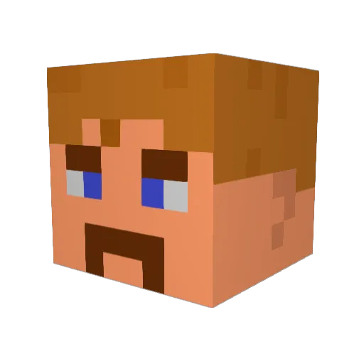 JacksonBleu Minecraft avatar head, 3D render