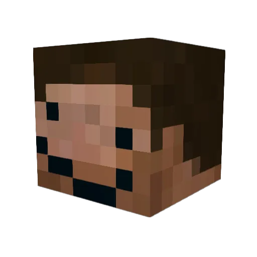 JacksonFG Minecraft avatar head, 3D render