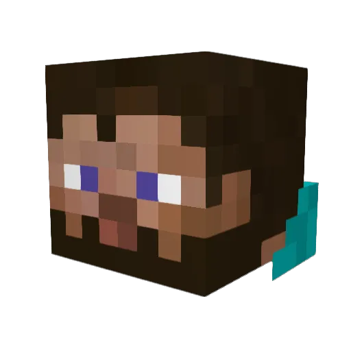 JacksonVG Minecraft avatar head, 3D render
