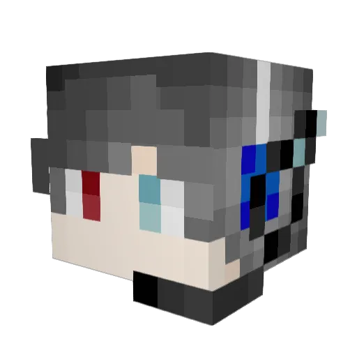 Jackson_ice Minecraft avatar head, 3D render