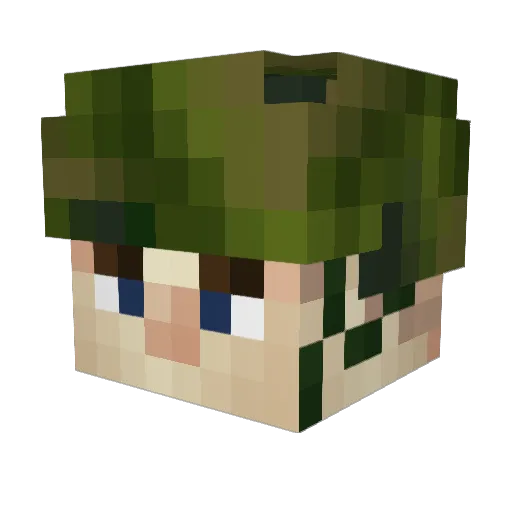 Jacksonman Minecraft avatar head, 3D render