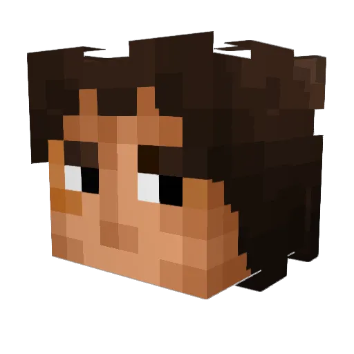 Jackst3r Minecraft avatar head, 3D render