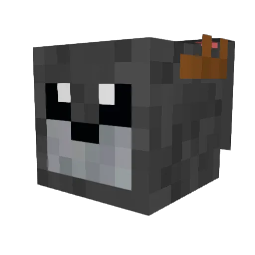 Jackstagofficial Minecraft avatar head, 3D render