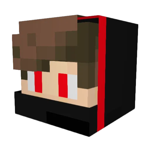 Jackster492 Minecraft avatar head, 3D render