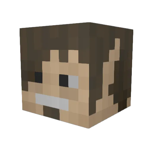 Jacktal Minecraft avatar head, 3D render