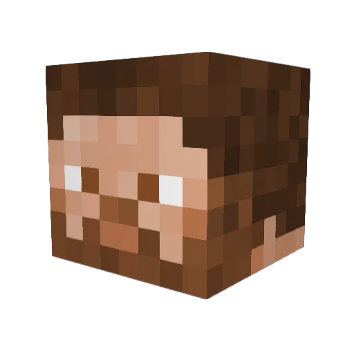 Jackthelord Minecraft avatar head, 3D render