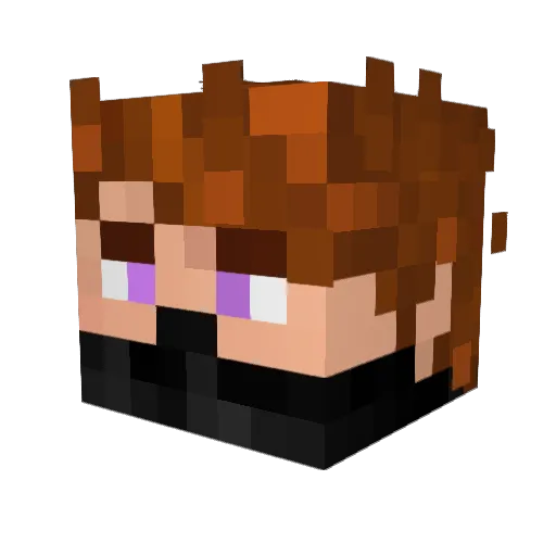 Jacktherippa Minecraft avatar head, 3D render
