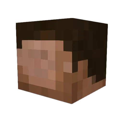 Jackuuuuuu Minecraft avatar head, 3D render