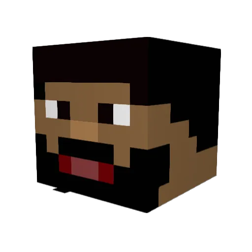 Jackwagon5 Minecraft avatar head, 3D render