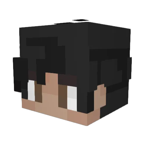 JackwithMC Minecraft avatar head, 3D render