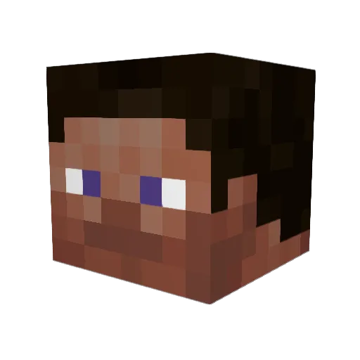 Jacky10X Minecraft avatar head, 3D render