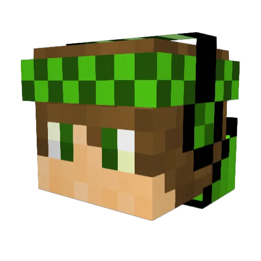JackyJ2012 Minecraft avatar head, 3D render