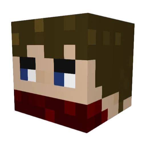 JackyNoBody Minecraft avatar head, 3D render