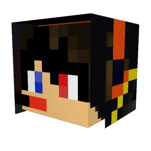 JackyOldNo7 Minecraft avatar head, 3D render